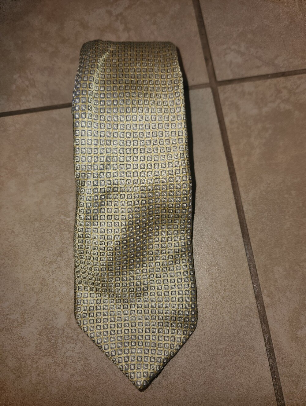 Donald Trump Tie Mens Gold With Geometric Pattern